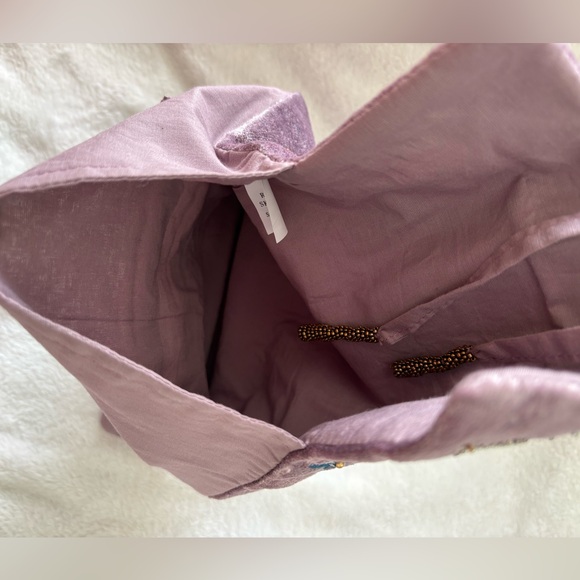 New World Market embroidered boho bohemian velvet clutch bag wallet w strap - Picture 6 of 9